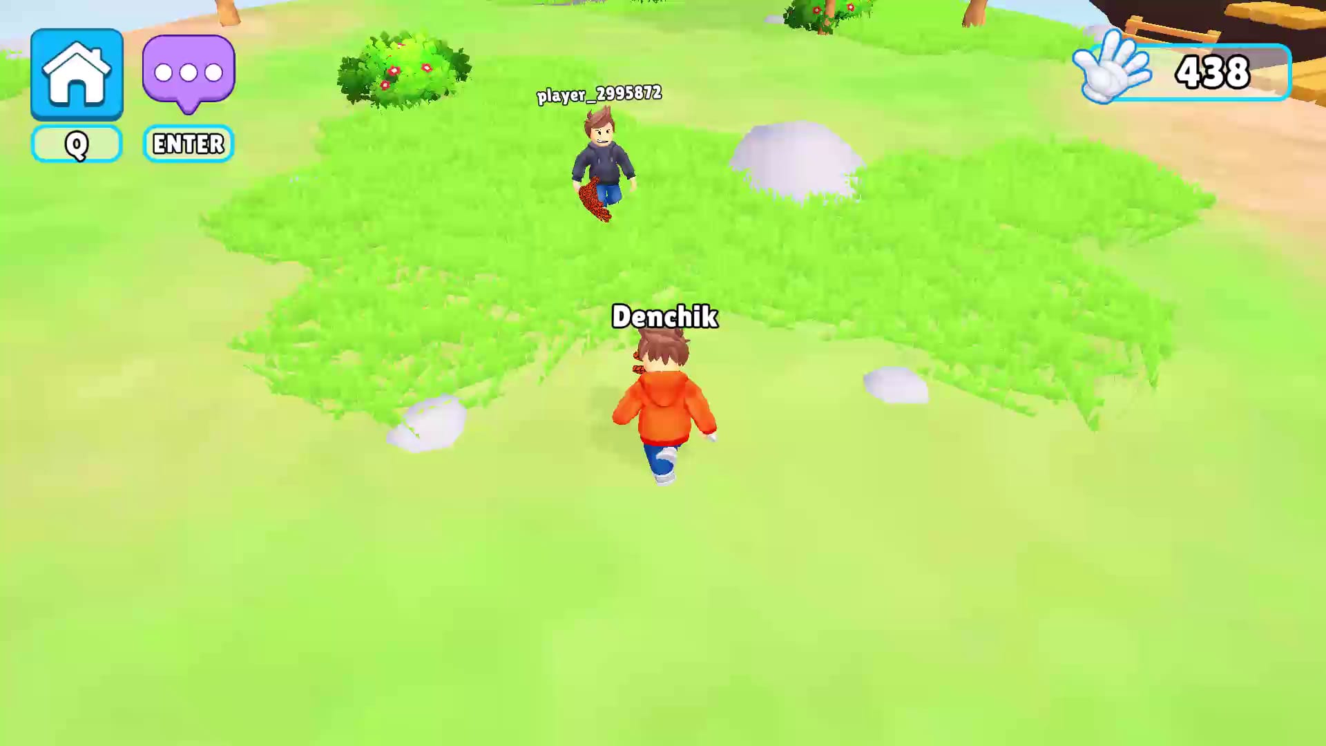 Closing the distance for the next slap battle.